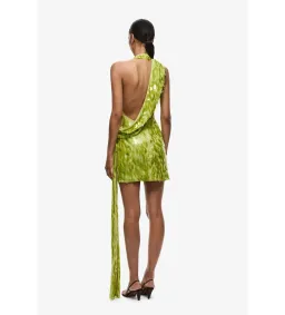 Misha Sapphire Sequin Mini Dress in Apple Green Size 8 for rent on The Volte - image 2