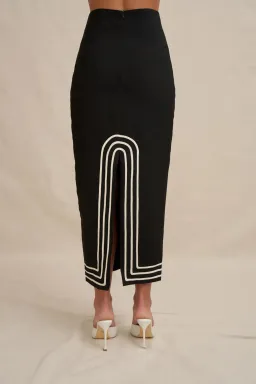 By Johnny Black & White Sloane Stripe Midi Set Size 10 for rent on The Volte - image 4