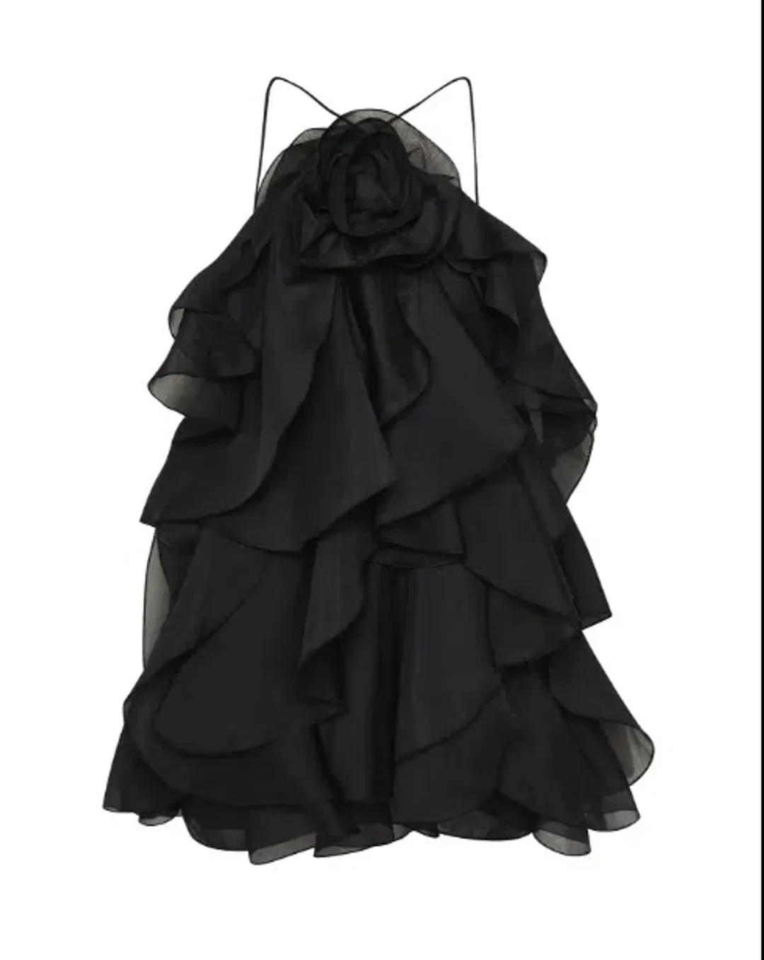 Aje Pandorea Layered Mini Dress in Black Size 8 for rent on The Volte - main image