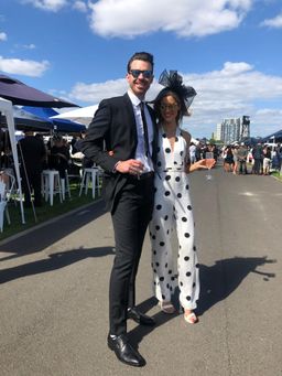 Bec & Bridge Mamita Silk Halter Jumpsuit White/Black Size 6 for rent on The Volte - image 5