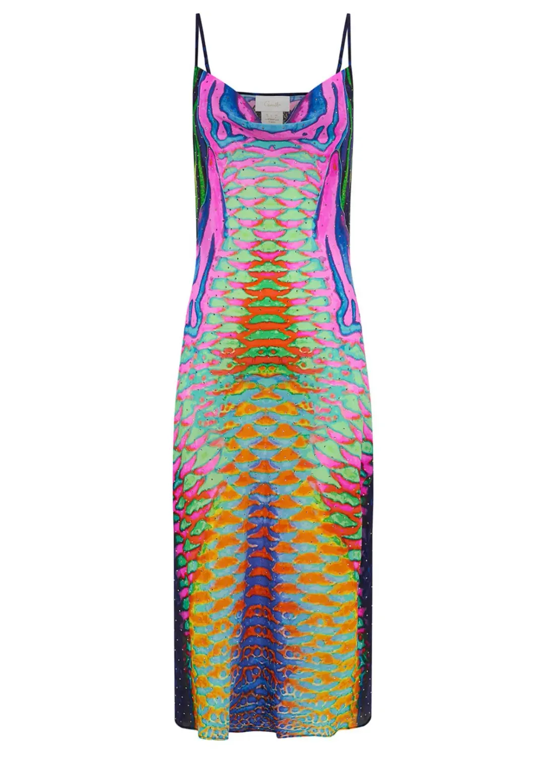 CAMILLA POSEIDONS POISON LONG BIAS SLIP DRESS PRINT SIZE 10 for rent on The Volte - main image