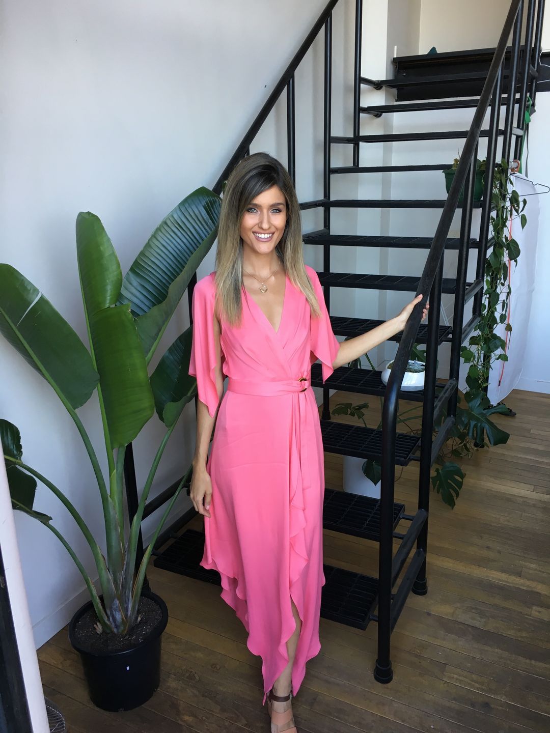 Manning Cartell Wrap Dress Tickled Pink Size 6 for rent on The Volte - main image