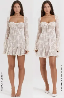 House of CB Vintage Cream Lace Corset Dress Size S for rent on The Volte - image 3