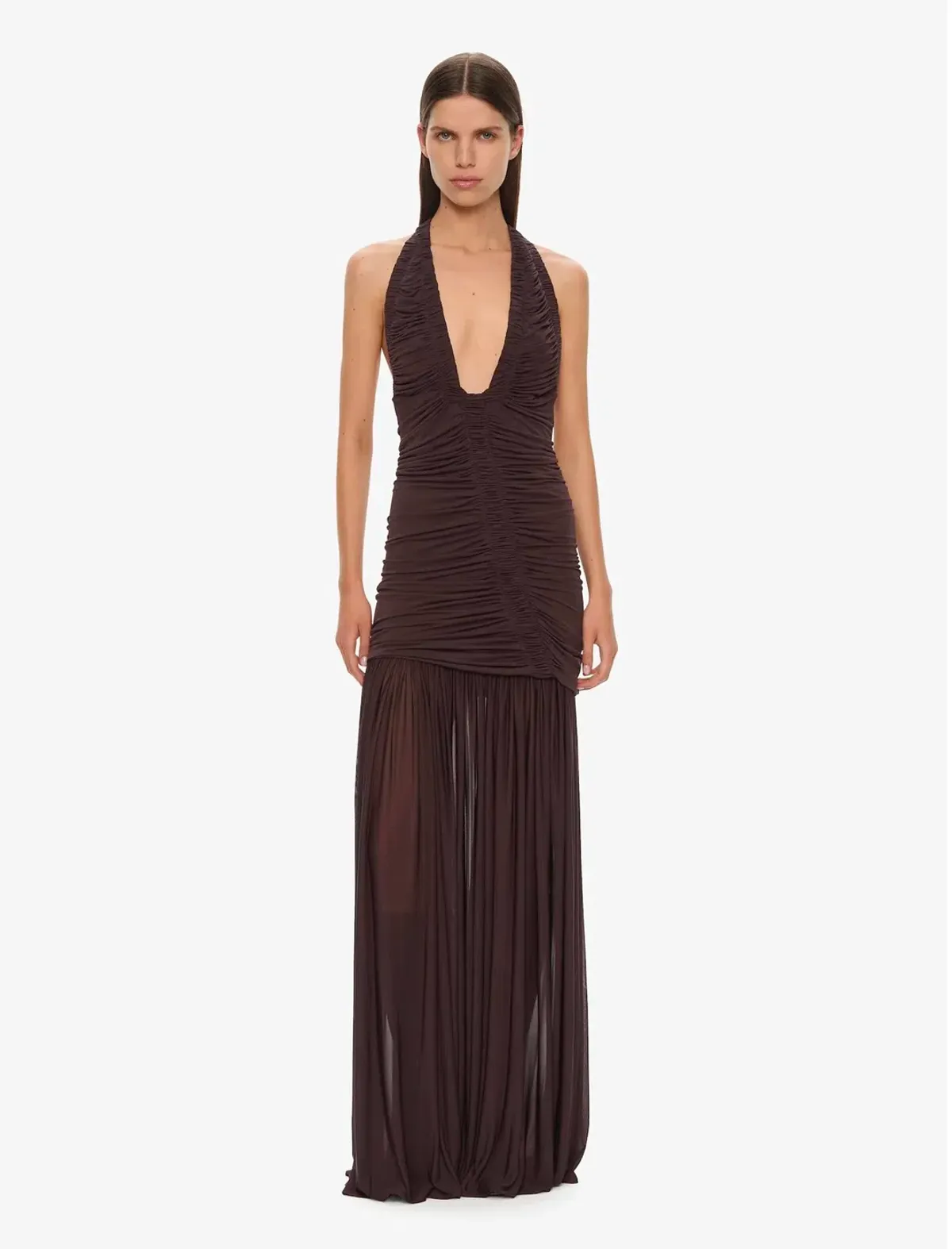 Christopher Esber Orion Gown in Malbec Size 8 for rent on The Volte - main image