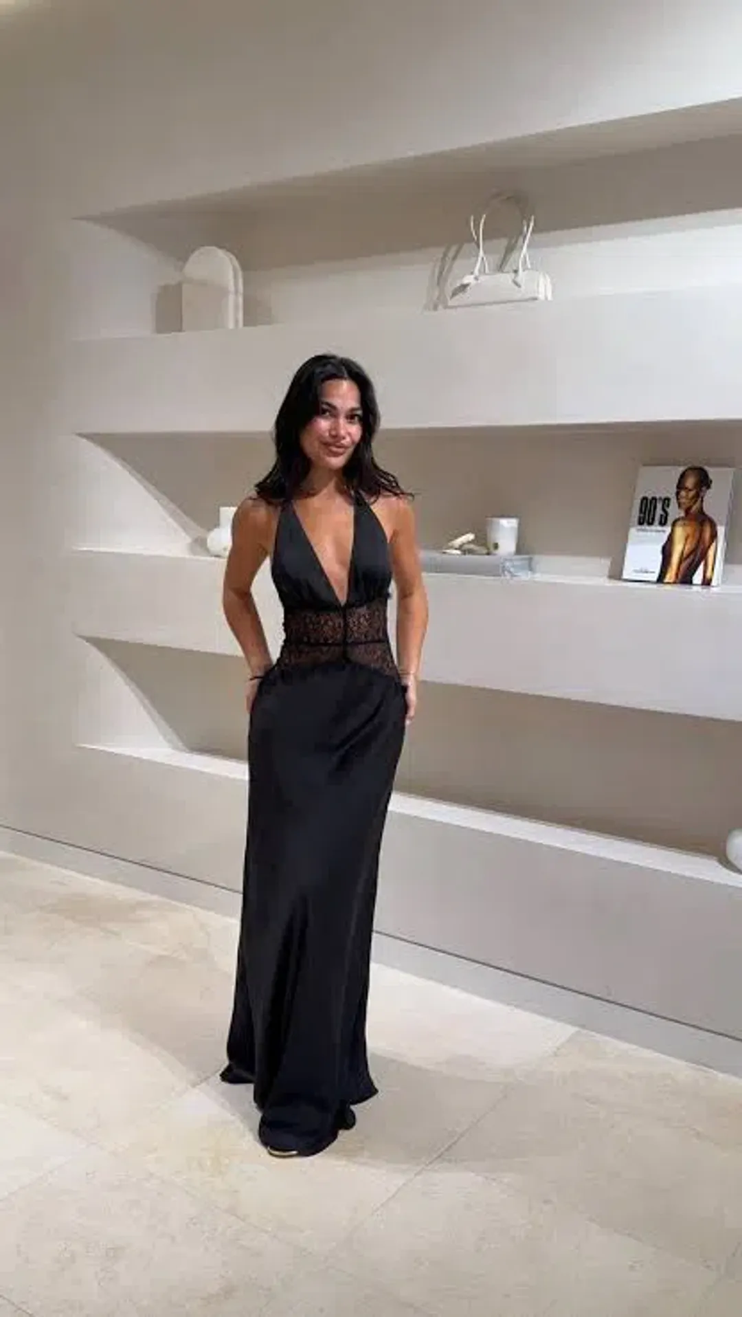 Meshki Dinah Maxi Dress in Black Size M for rent on The Volte - main image