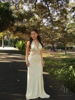 Meshki Dinah Maxi Dress in Lemon Size L for rent on The Volte - image 1