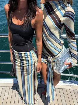 Benni Ayla Maxi and Addison Bodysuit in Ocean for rent on The Volte - image 1