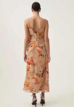 Aje Exurbia Seamed Midi Dress Orange Floral - 12 for rent on The Volte - image 4