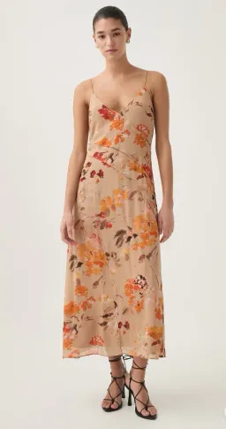 Aje Exurbia Seamed Midi Dress Orange Floral - 12 for rent on The Volte - image 1