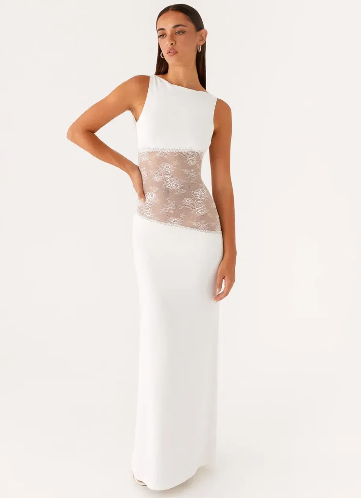 Lucinda Maxi Dress - White for rent on The Volte - main image