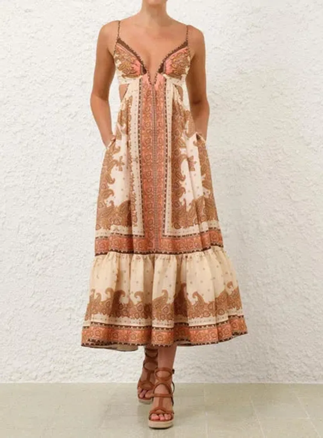 Zimmermann Maxine midi dress  for rent on The Volte - main image