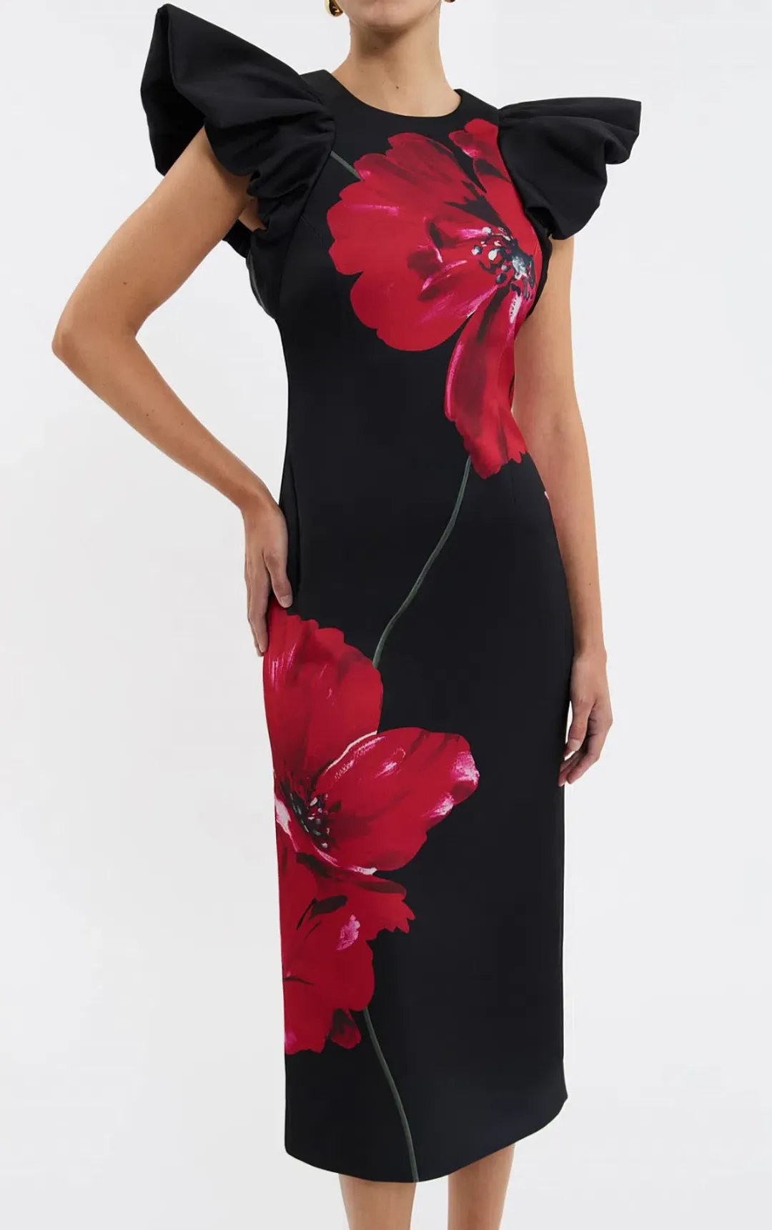 Rebecca Vallance Chaya Midi Black Size AU8 for rent on The Volte - main image