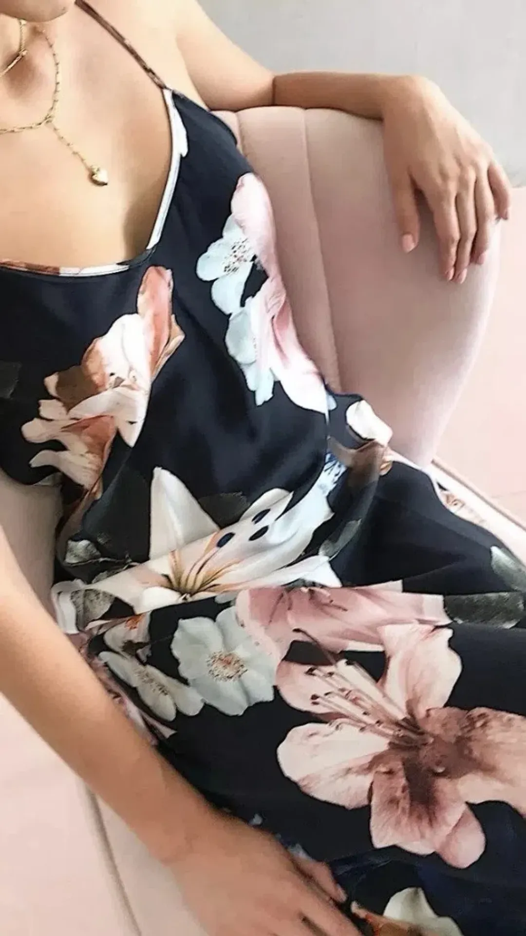 SILK LAUNDRY Lillies Dress Floral 90s Slip MIDI Silk s.L   for rent on The Volte - main image