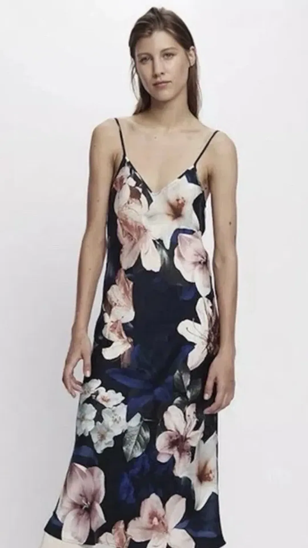 SILK LAUNDRY Lillies Dress Floral 90s Slip MIDI Silk s.L   for rent on The Volte - main image
