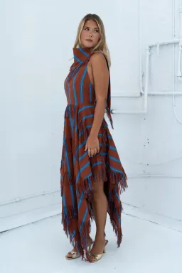 Alemais Noura Fringe Midi Dress 12 for rent on The Volte - image 1