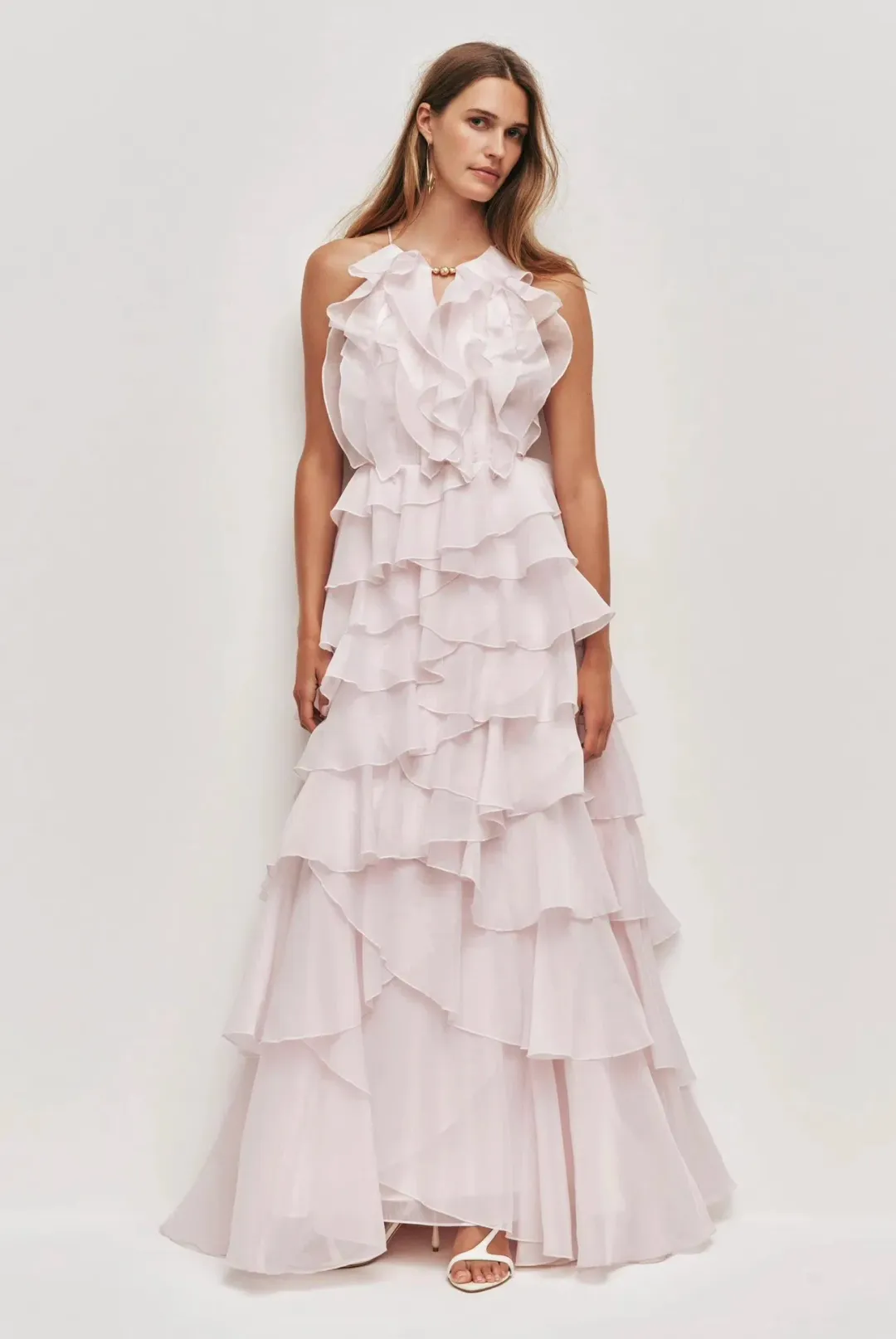 Aje Cleo Gown in Pastel Pink Size 8 for rent on The Volte - main image