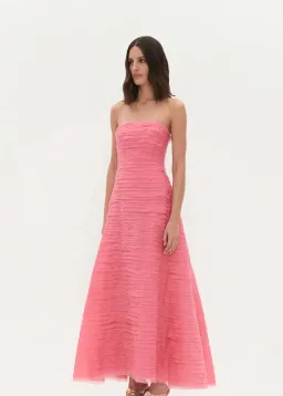 AJE Soundscape Maxi Dress in Guava Pink Size 10 for rent on The Volte - image 2
