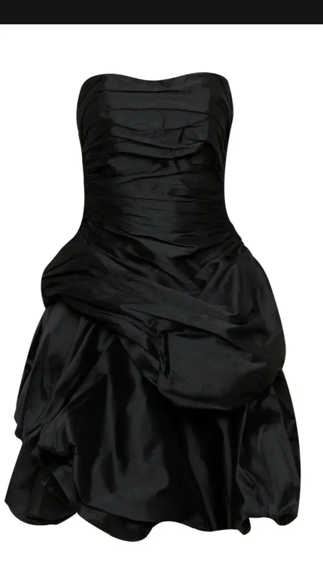 Aje Daybreak Strapless Mini Dress Black Size AU 16 for rent on The Volte - main image