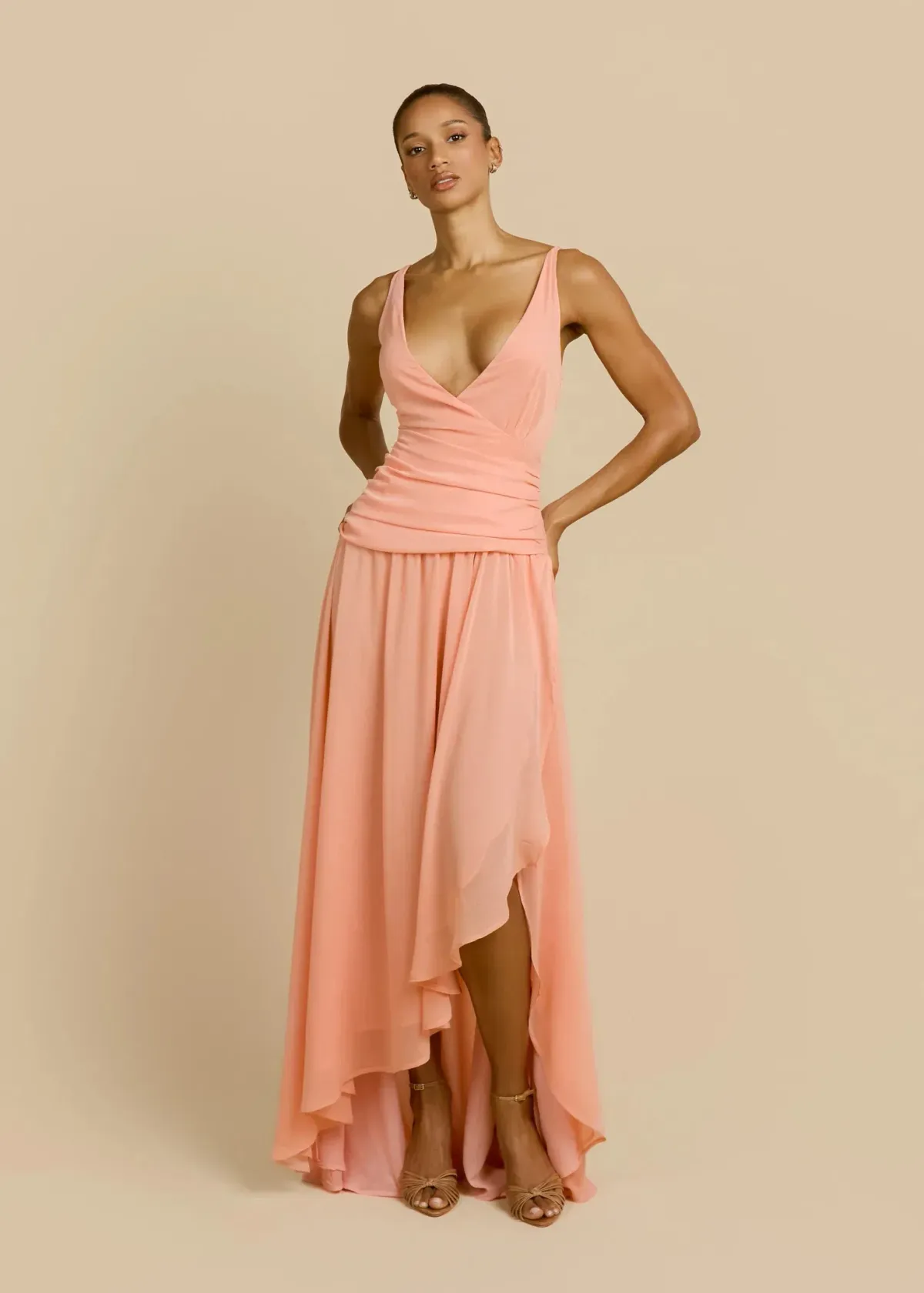 ARCINA ORI DELILAH DRESS PEACH SIZE 10 (M) for rent on The Volte - main image