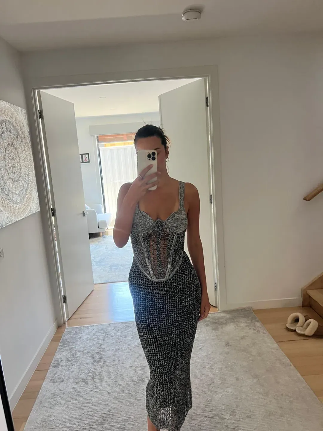 Dion Lee Midi Crochet dress for rent on The Volte - main image