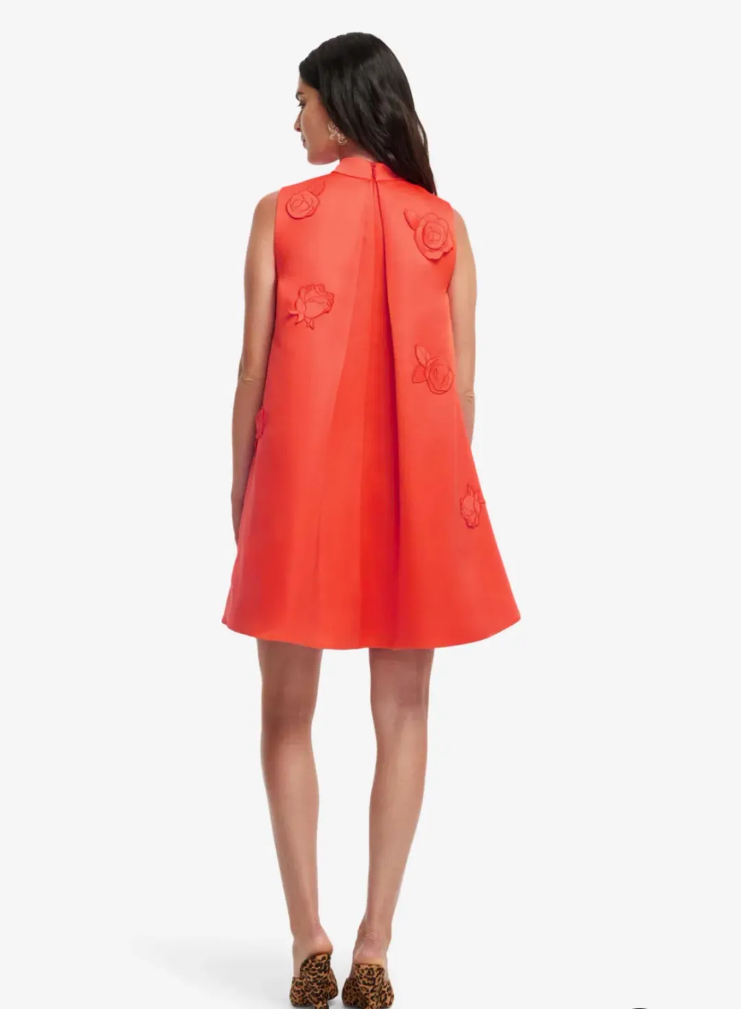 Leo Lin Fallon Appliqué Floral Mini Dress Saffron Size 16 for rent on The Volte - main image