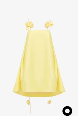 Leo Lin Fiona Rose Mini Dress Sorbet Yellow Size 14 for rent on The Volte - image 6