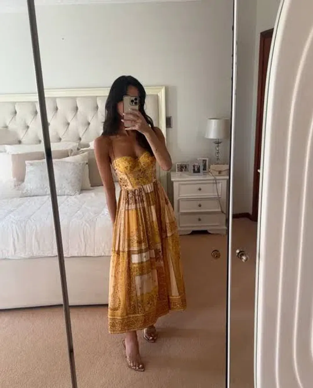 Zimmermann LUCKY CORSET MIDI DRESS Size 1/AU10 for rent on The Volte - main image