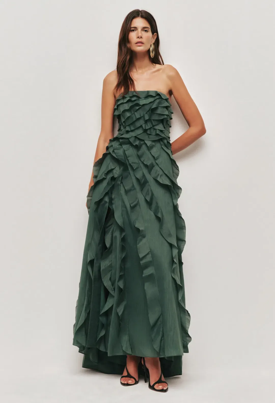 Aje Allairie Gown Size 16 Forest Green  for rent on The Volte - main image