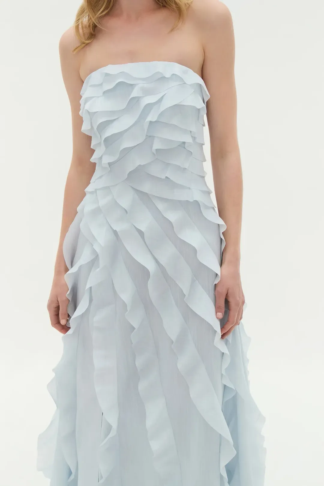 Aje Allairie Gown Size 14 Pastel Blue for rent on The Volte - main image