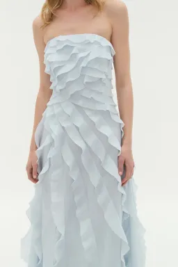 Aje Allairie Gown Size 14 Pastel Blue for rent on The Volte - image 3