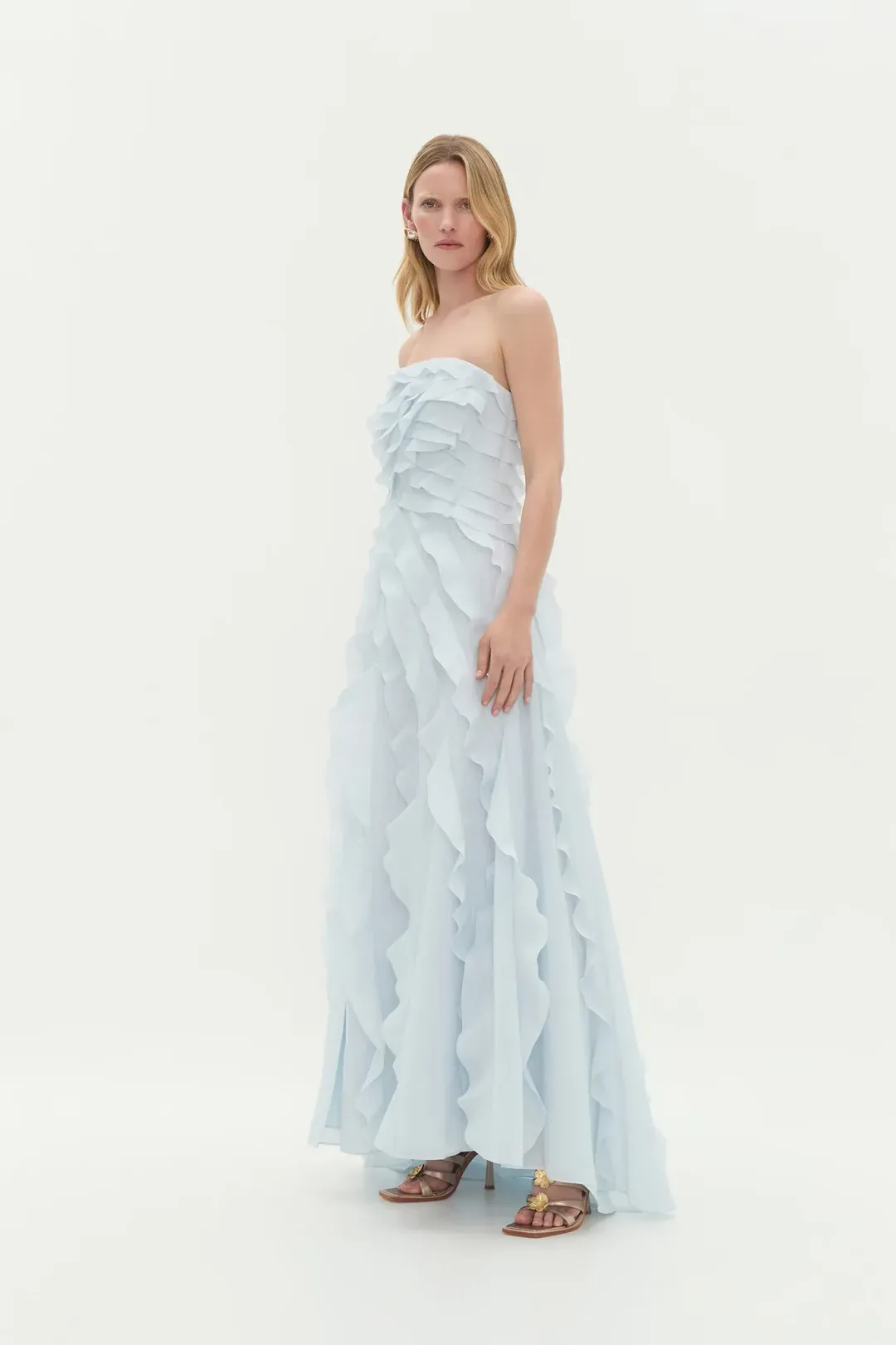 Aje Allairie Gown Size 14 Pastel Blue for rent on The Volte - main image