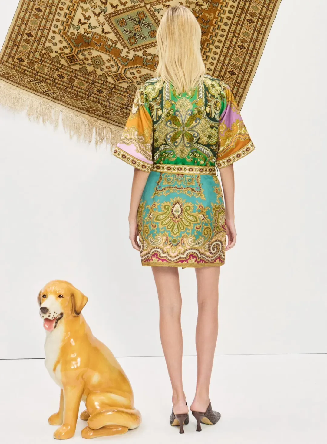 Alemais Clemenza Spliced Mini Dress size 14 for rent on The Volte - main image