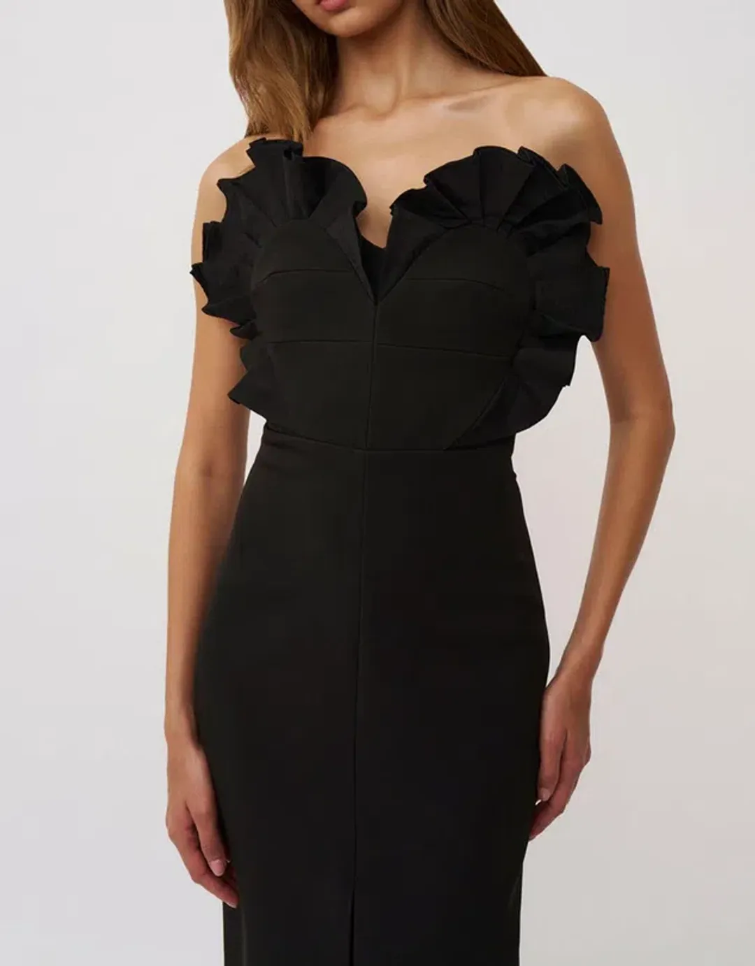 BY JOHNNY Anais Structured Strapless Dress Gown | Size 10 for rent on The Volte - main image