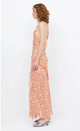 Bec & Bridge Firefly Frill Maxi Maxi orange floral size 8 for rent on The Volte - image 4