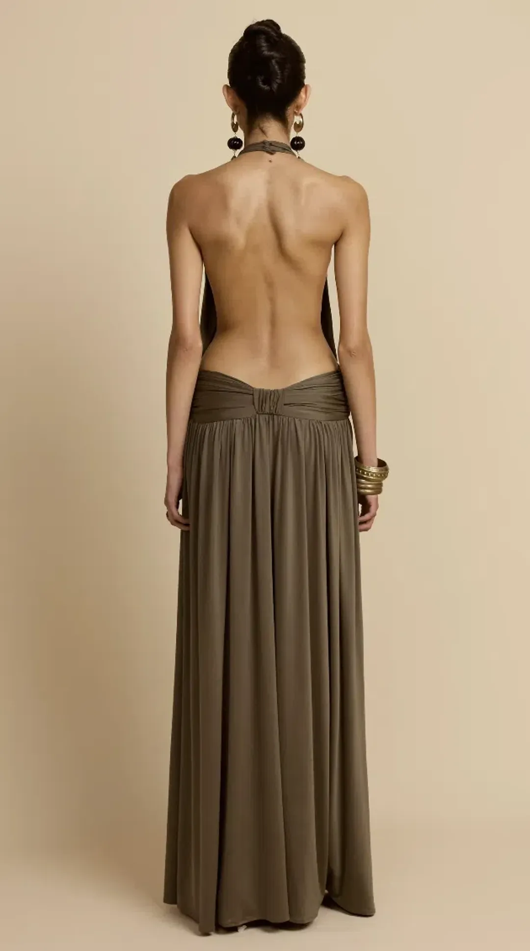 Arcina Ori Santina Dress Khaki - 10  for rent on The Volte - main image