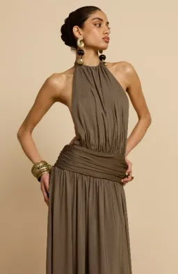 Arcina Ori Santina Dress Khaki - 10  for rent on The Volte - image 3