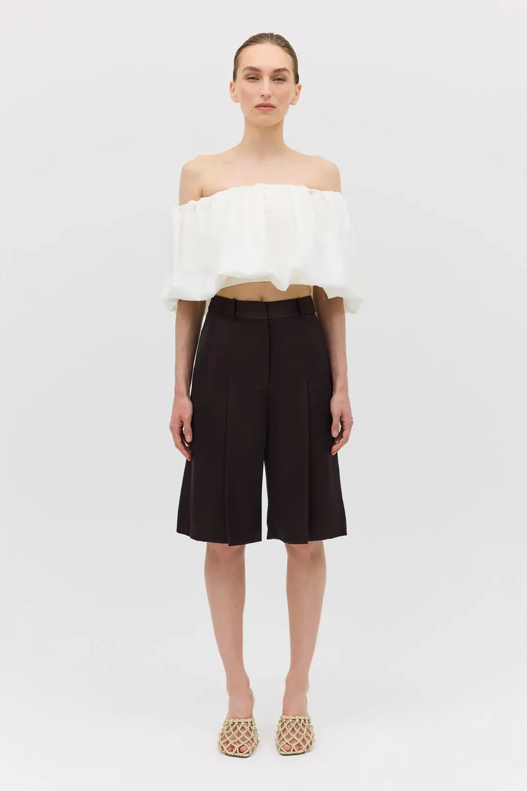 Bianca Spender Cotton Hazel Top White Size 6 for rent on The Volte - main image