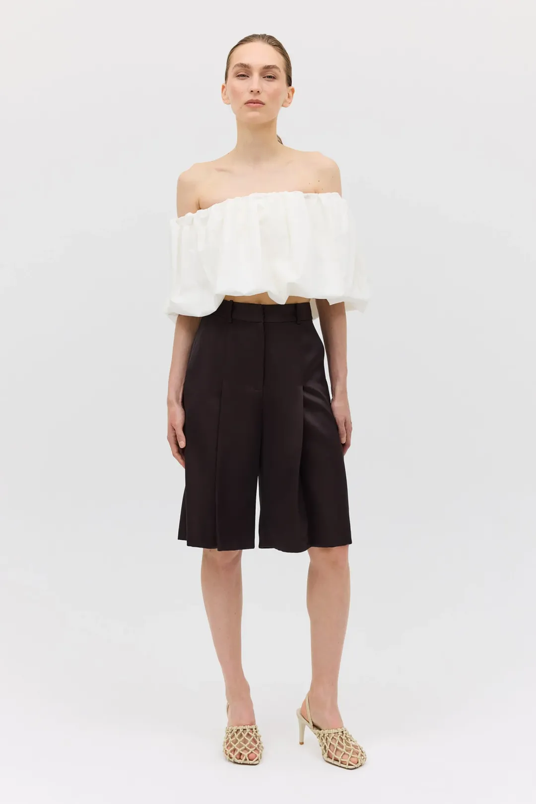 Bianca Spender Cotton Hazel Top White Size 6 for rent on The Volte - main image