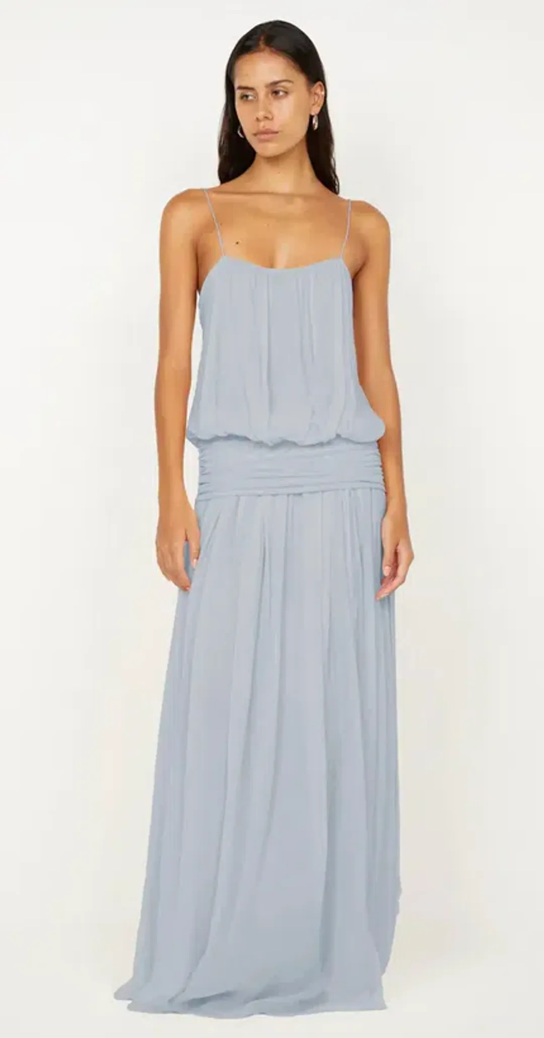 Bec + Bridge Camille Blouson Dress Cloud Blue for rent on The Volte - main image