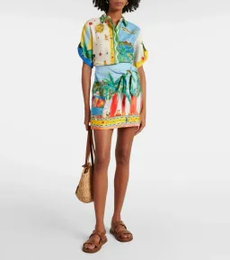 ALEMAIS All Aboard Linen Shirt and Skirt Set Size 10 AU for rent on The Volte - image 1