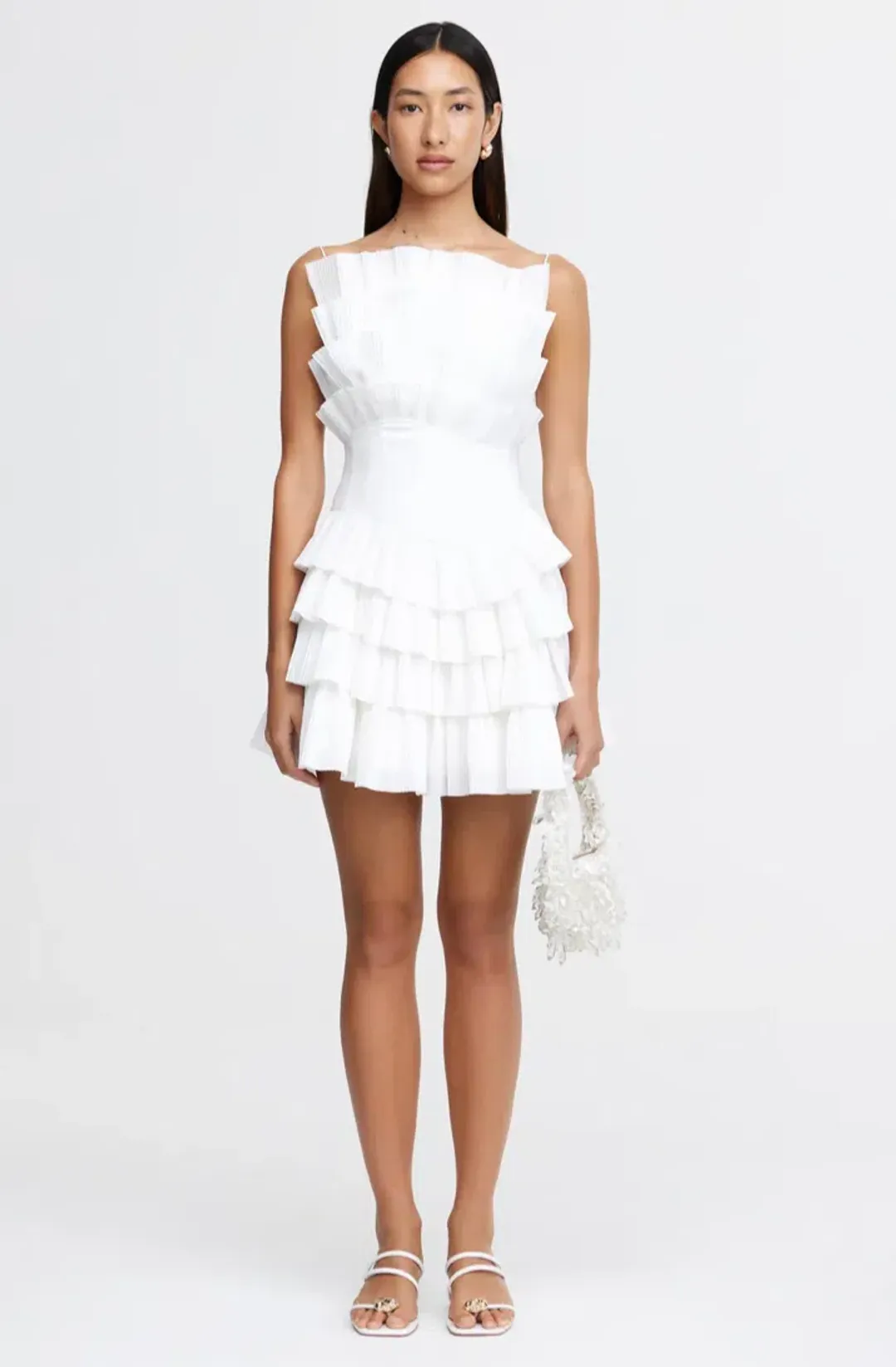 ACLER - Tremore Mini Dress Ivory for rent on The Volte - main image