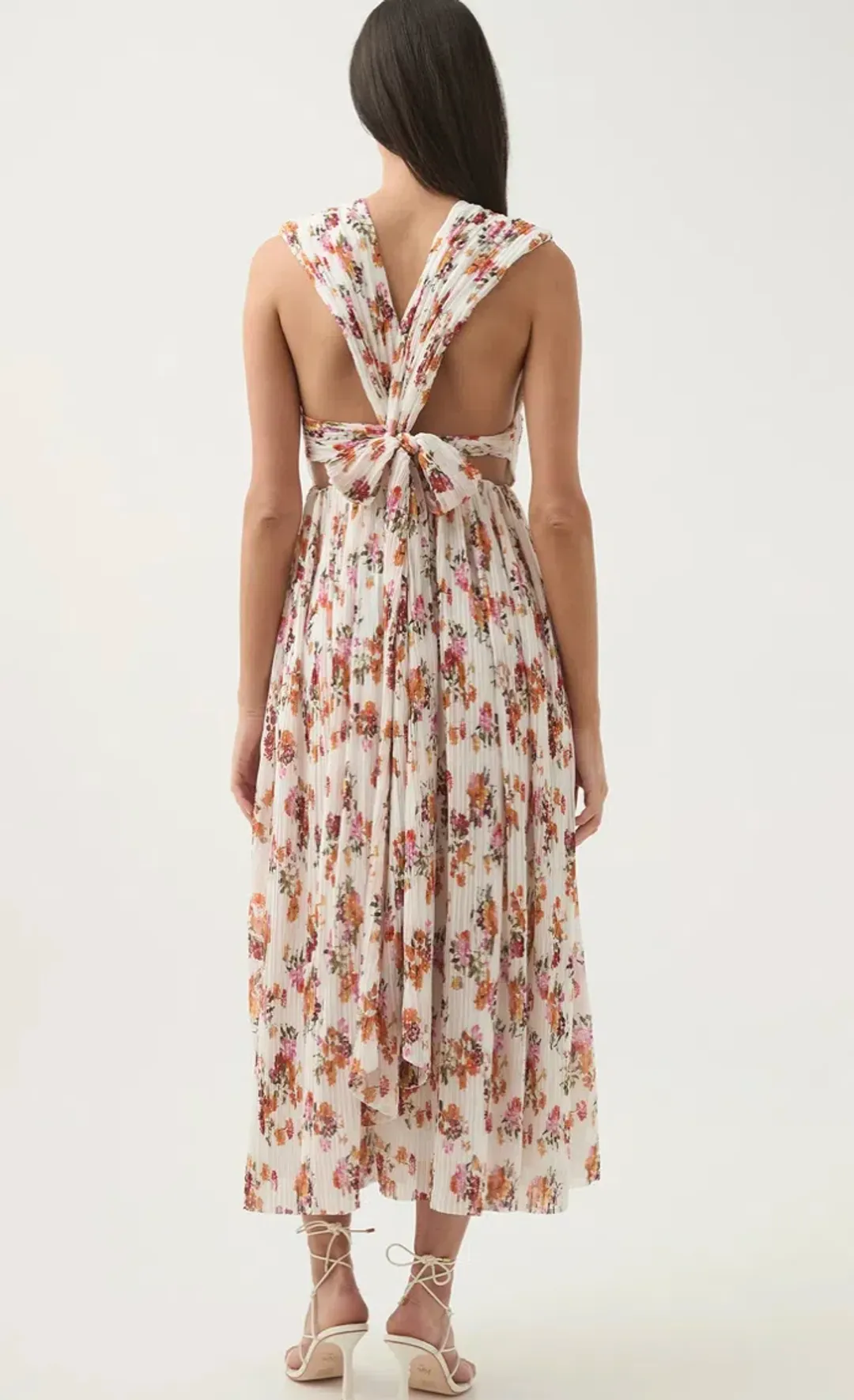 AJE - Becoming Bow Back Midi Dress for rent on The Volte - main image