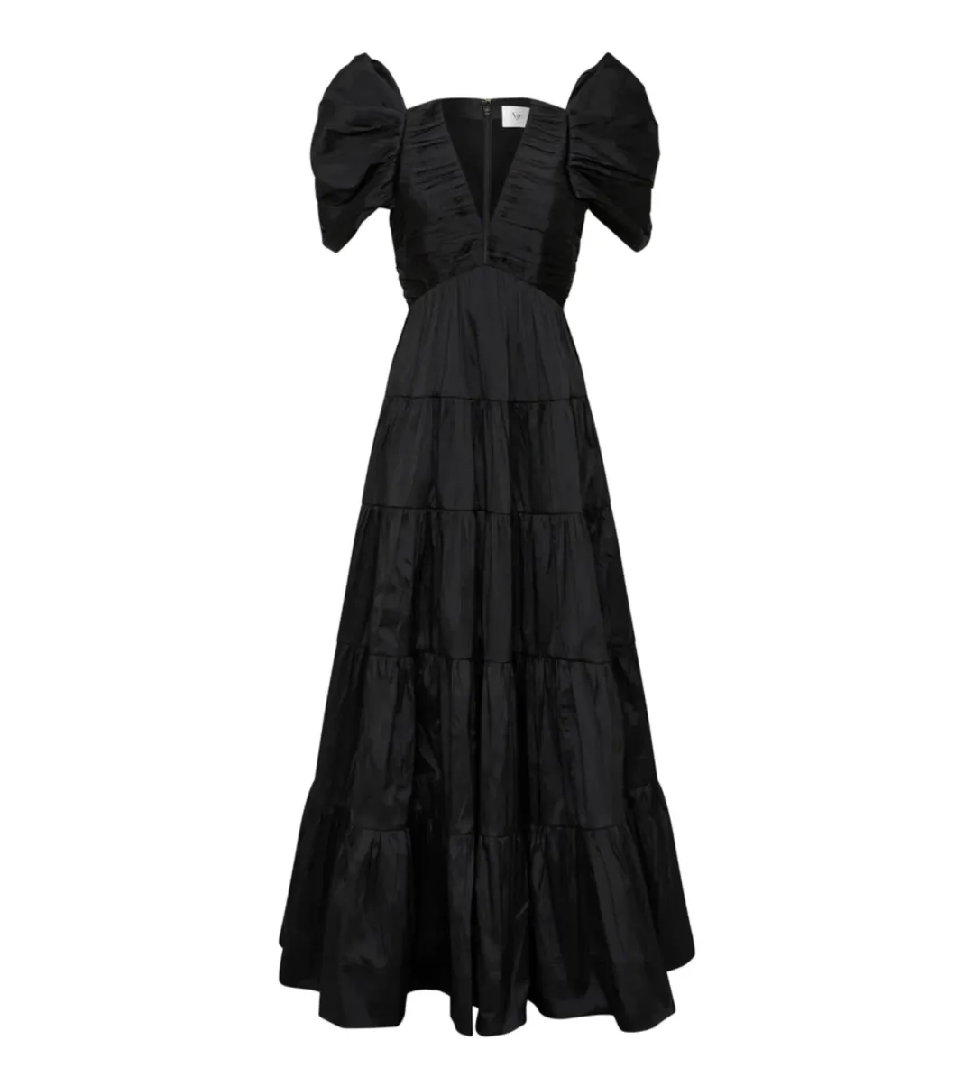 Aje Statuesque Tiered Gown Black Size 14 for rent on The Volte - main image