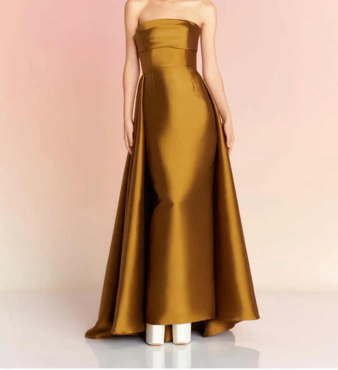 Solace London Tiffany Maxi Dress - Gold   for rent on The Volte - main image