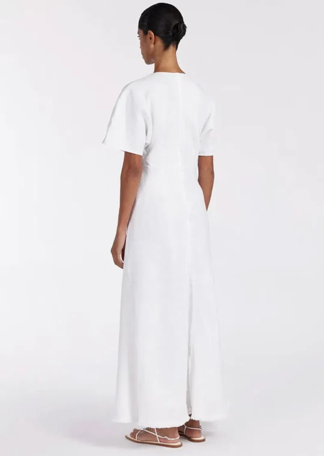 ZAHARA WHITE FRINGED MIDI DRESS for rent on The Volte - main image