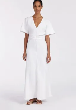 ZAHARA WHITE FRINGED MIDI DRESS for rent on The Volte - image 2