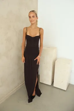 Manning Cartell Double Time Pleat Maxi Dress Dark Chocolate Size 6 for rent on The Volte - image 13