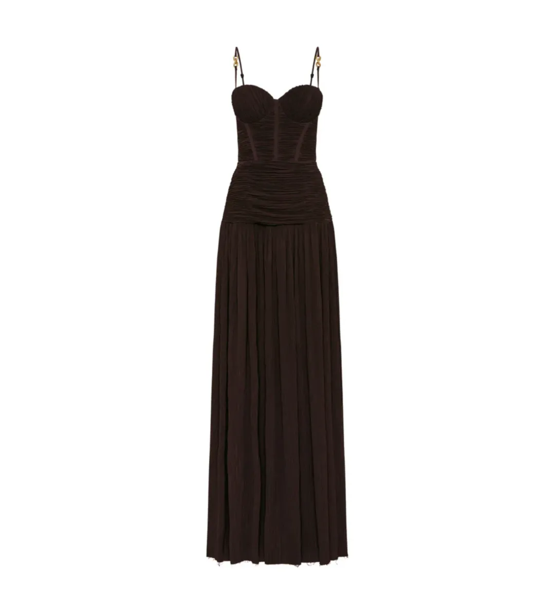Manning Cartell Double Time Pleat Maxi Dress Dark Chocolate Size 8 for rent on The Volte - main image