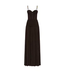 Manning Cartell Double Time Pleat Maxi Dress Dark Chocolate Size 10 for rent on The Volte - image 5
