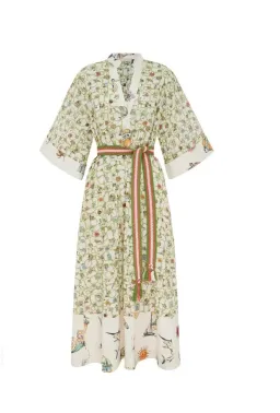 Alemais Sunset Broderie Midi Dress Size 10 fits 12 & 14 with striking belt for rent on The Volte - image 4